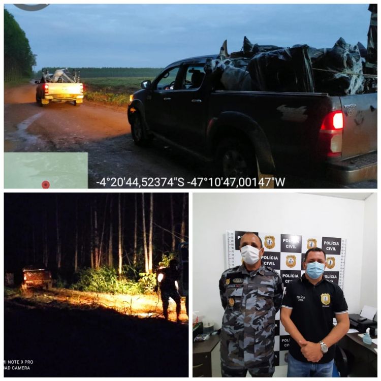 AÇAILÂNDIA – Policiais Militares do 26º BPM com apoio do CTA e Polícia Civil descobrem desmanche de veículos